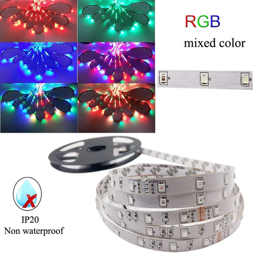 Imagen 2 de 6 de Ririwon La Luz De Tira, 16,4 Pies Flexible Tira Del Rgb Led,