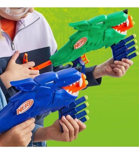 Lanzadores Wild Wolfpack Con 20 Dardos Multicolor X2 Nerf Multicolor