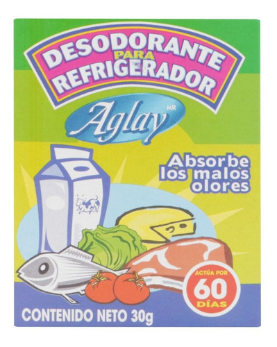 Desodorante Para Refrigerador Aglay Con Carbón Activo 30g