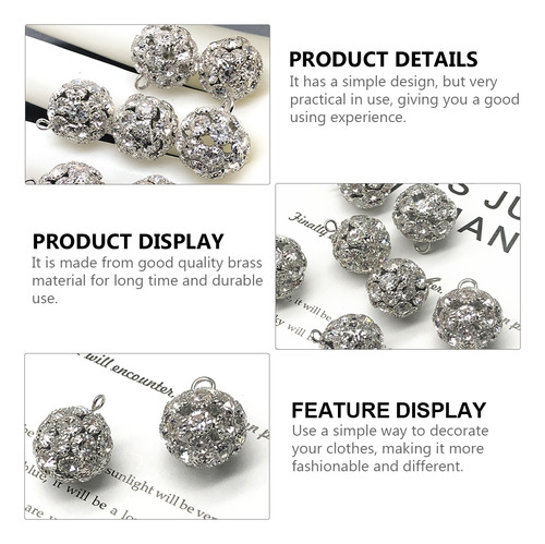 Botones Esféricos Con Forma De Diamante Para Decorar, 10 Uni