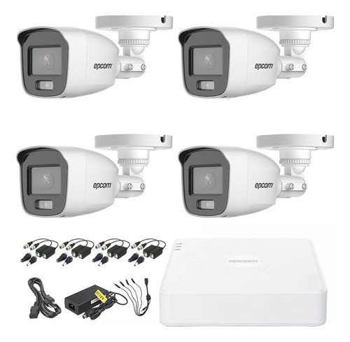 Kit Turbohd 2mp Dvr 8 Canales 4 Cámaras Colorvu Baluns