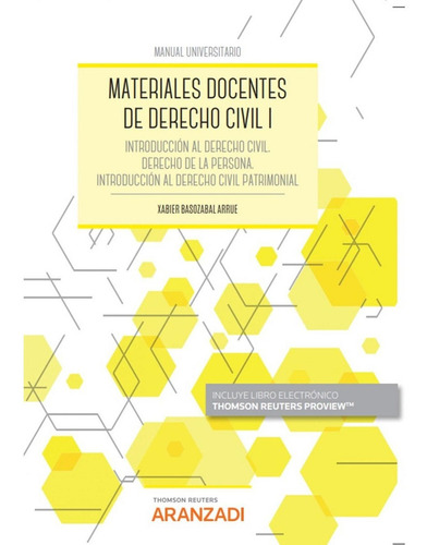 Libro: Materiales Docentes De Derecho Civil I 2022. Basozaba