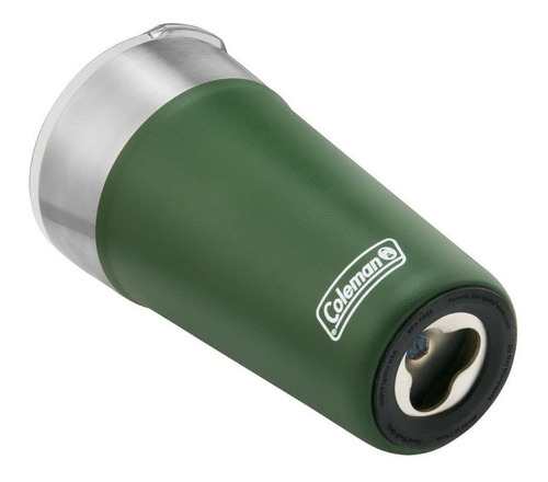 Imagem 4 de 4 de Copo Térmico De Cerveja Coleman 600 Ml Verde Com Abridor