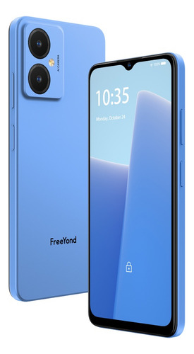 Celulares Android Freeyond F9s - Smartphone Quad-core 3gb Ram 128gb Rom Con Cámara 13mp Android 13 Negro / Azul