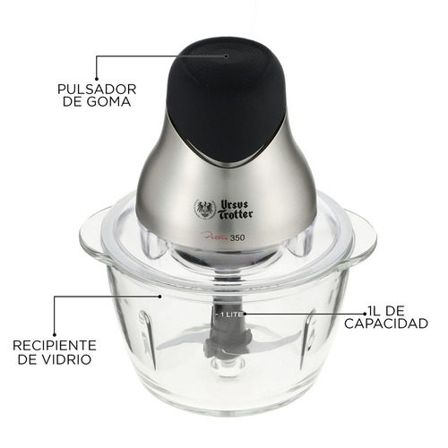 Picador De Alimentos 1l 350w Ut-petrus320 Ursus Trotter Gris