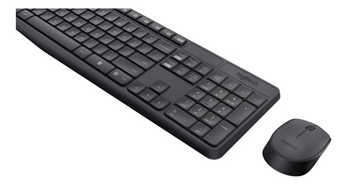 Combo Teclado + Mouse Inalambrico Logitech Mk235 Gris Oscuro