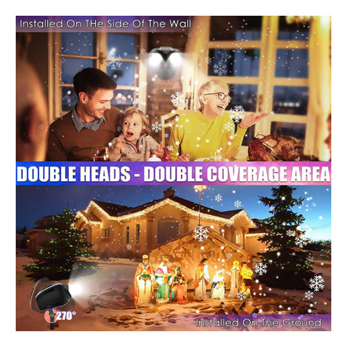 P Luces De Proyector De Copos De Nieve De Navidad,