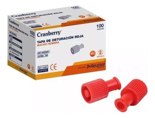 Tapa Obturacion Roja Macho-hembra Cranberry Cajax100