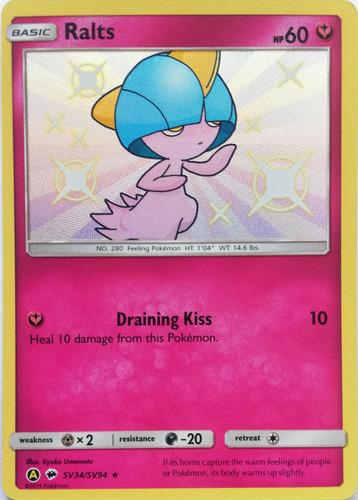 Pokémon Tcg Ralts Sv34/sv94 Shiny Rare 