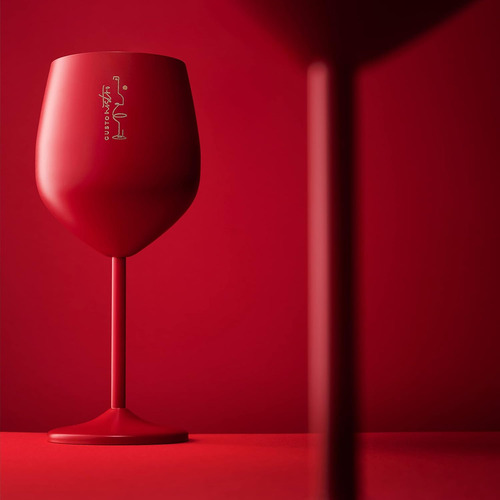 Copas Para Vino Gusto Nostro , Acero Inoxidable , Rojo