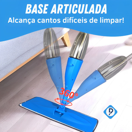 Mop Spray Giratório Com Reservatório E Refil De Microfibra