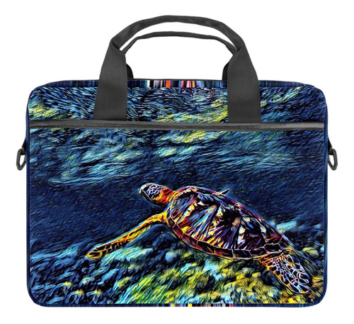 Estuche Para Computadora Portatil Tortuga Marina Arte Bolsa