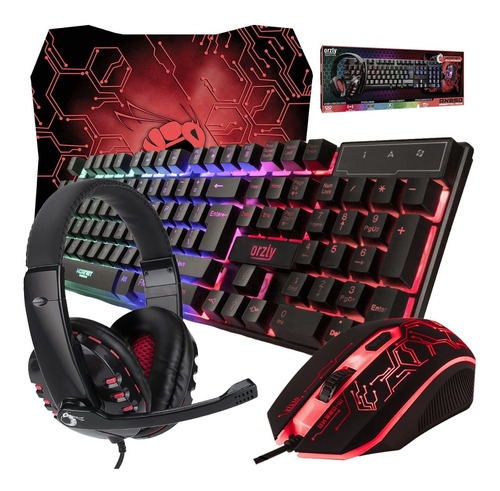 Teclado Para Juegos, Mouse Y Mouse Y Mouse Pad Y Auriculares