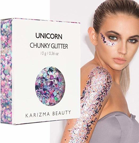 Unicornio Chunky Glitter, De Uñas Festival Belleza Karizma B