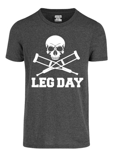  Playera Deportiva Gym Jouska Mx  Estampado Leg Day Muletas