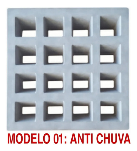 Forma Elemento Vazado Cobogó Anti Chuva 39x39x07cm - Fp145