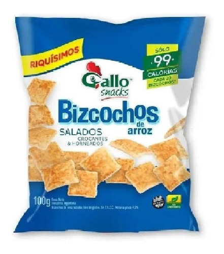 Bizcochos Gallo Salados  X 100grs ( Celiacos )