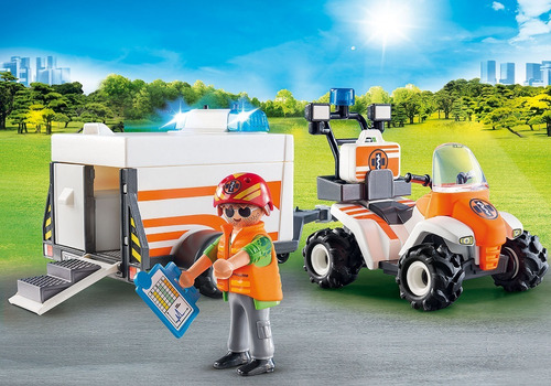 Playmobil City Life 70053 - Remolque Cuatriciclo De Rescate