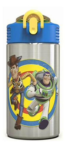 Zak Designs Toy Story 4 Buzz & Woody 15.5 Ounce Water Color Toy Story 4 Buzz & Woody  15.5 Oz Ss Palouse Botella (1 Pieza)