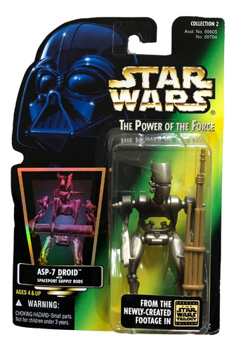 Asp-7 Droid Figura Star Wars Power Of The Force 3.75