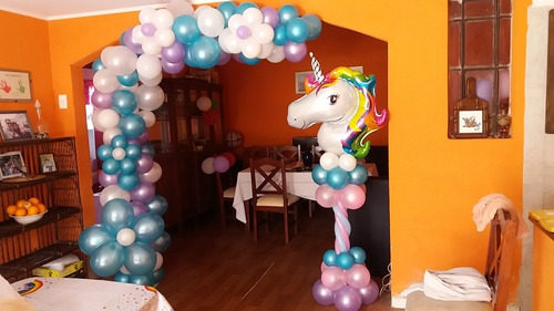 Decoración Unicornio, Arco De Globos