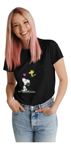 Polera Snoopy Charlie Brown Perrito Algodon Estampado