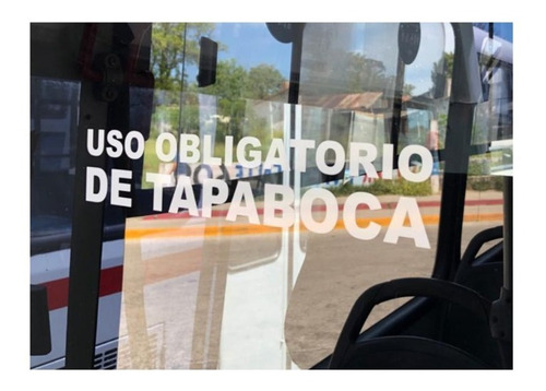 Cartel Adhesivo Pegotín Uso Obligatorio Tapaboca X3 Unidades