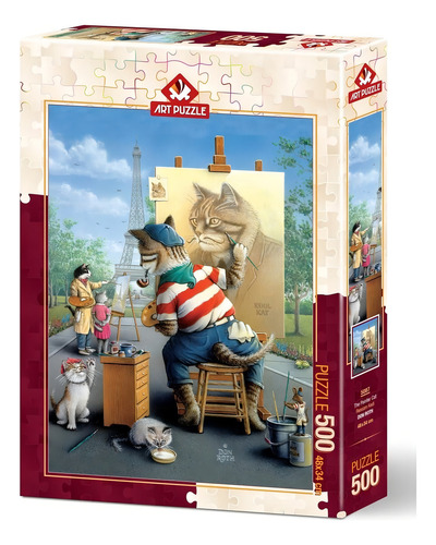 El Gato Pintor De París Rompecabezas 500 Pzs Art Puzzle 5087