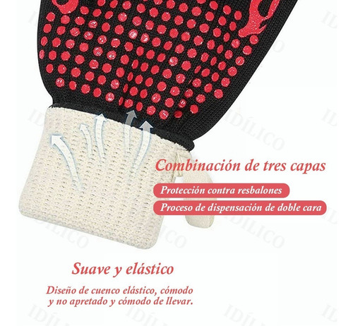 Guante Parrillero Altatemperatura Para Cocina, Anti-escaldad
