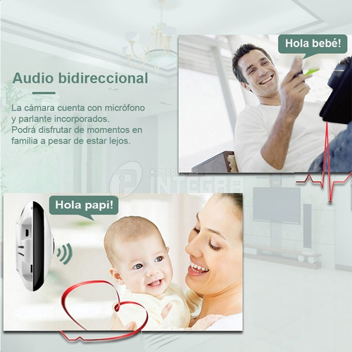 Imagen 5 de 10 de Camara Wifi P2p Ip Techo Ojo De Pez 4 Mic Parlante 360°