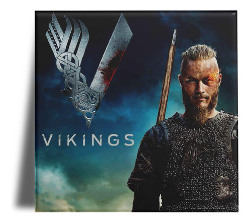 Quadro Em Porcelana Personalizado Vikings Ragnar