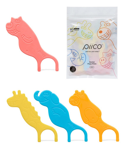 Piico Hilo Dental Sin Sabor Para Ninos, Sin Fluor, Puas De H