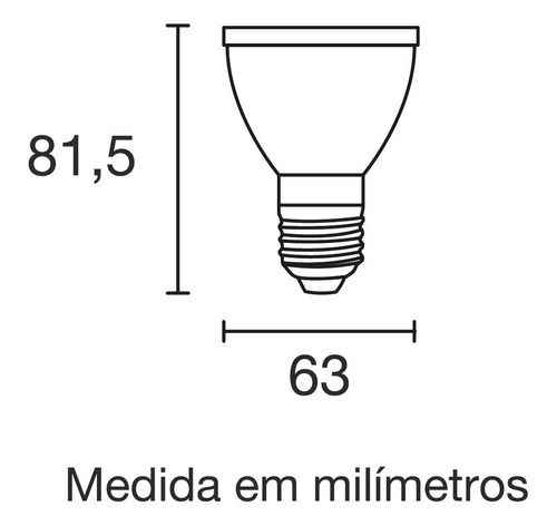 Lâmpada Led Par20 E27 4,8w 2700k IP65 Bivolt Blumenau Cor da luz Branco-quente 127/220v (bivolt)