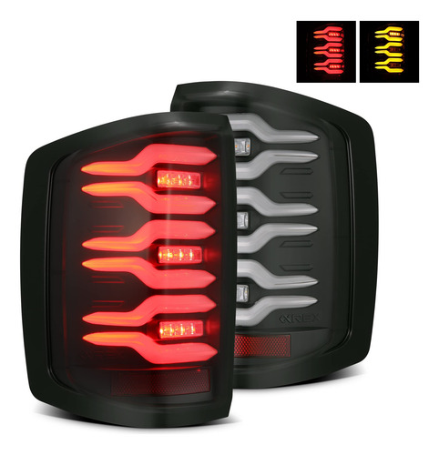 Luz Trasera Led Para Silverado Sierra Luxx-serie Color Negro