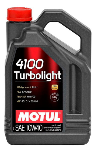 Motul Turboligth 10w40 Por 4 Unidades 5l C/u