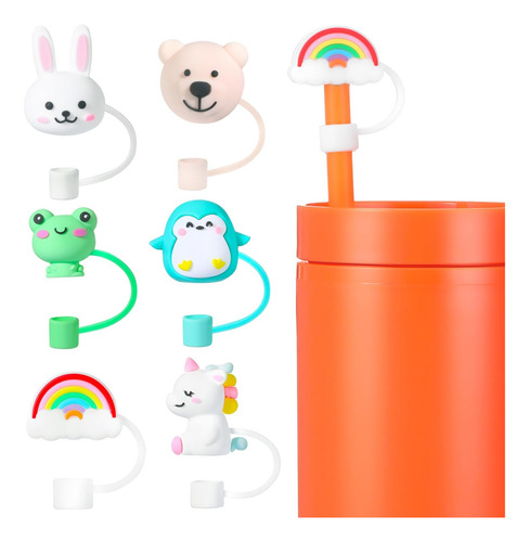 Silifine 6 Fundas Para Popotes Compatibles Con Vasos De 30 Y