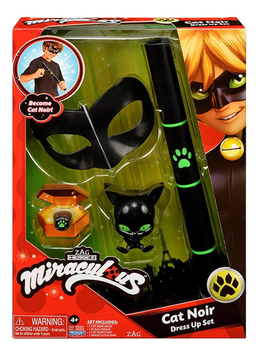 Juego De Rol Básico Miraculous Accesorios Cat Noir +3