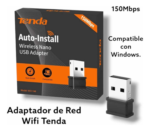 Adaptador De Red Wifi Tenda Usb 2.0 150 Mbps