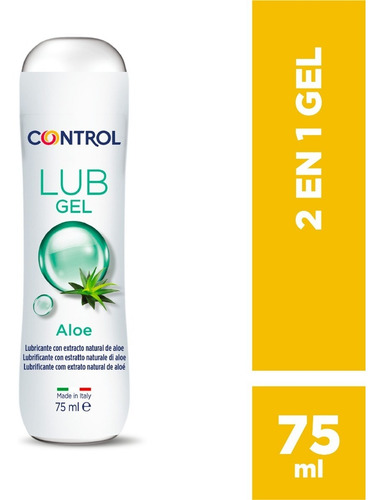 Imagen 2 de 6 de Gel Intimo Lubricante Control Lube Aloe 75 Ml.