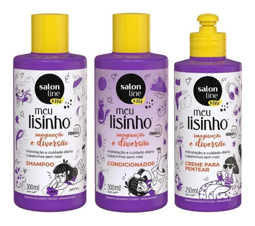 Kit Capilar Tratamento Meu Lisinho Kids Infantil Salon Line