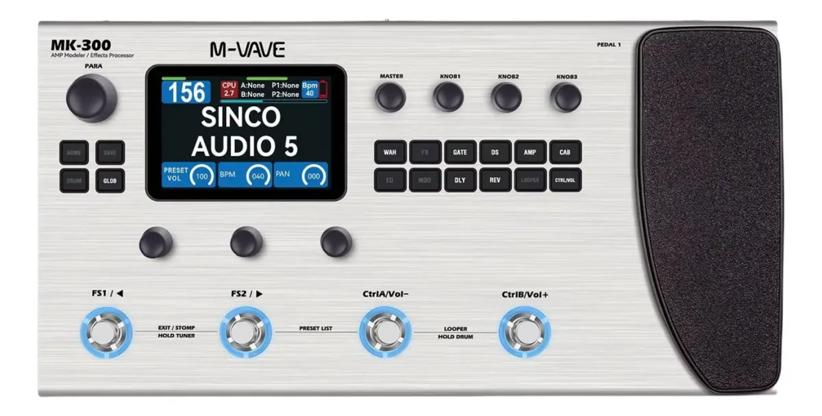 Pedaleira Multiefeitos M-vave Mk-300