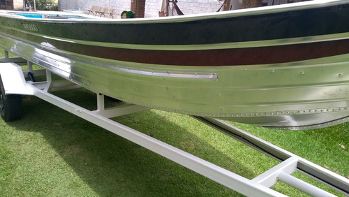 Barco De Alumínio Bico Fino De 5 Metros Esporte E/ou Recreio