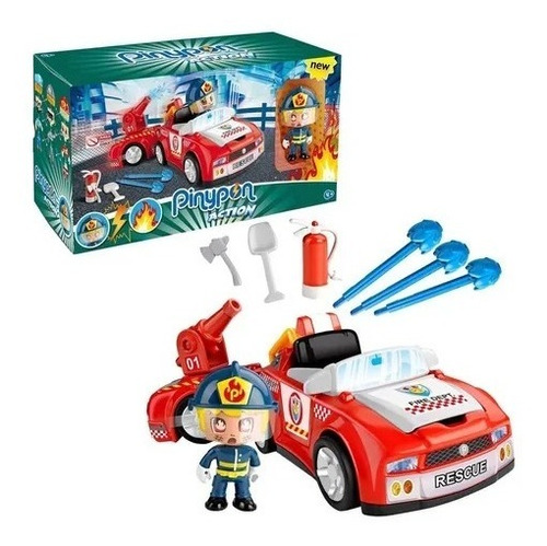 Pinypon Action Bombero Camión ,figura Y Accesorios - Famosa