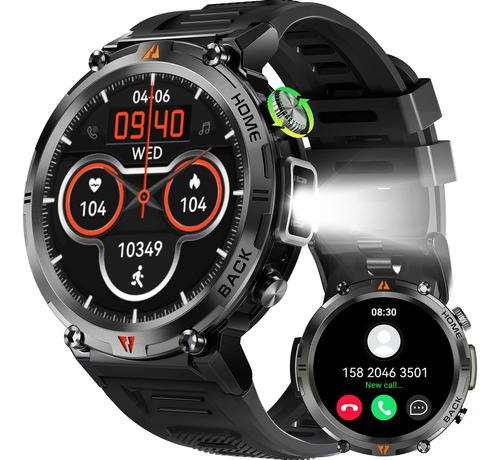 Relojes Inteligentes Militares Para Hombres Con Linterna Led