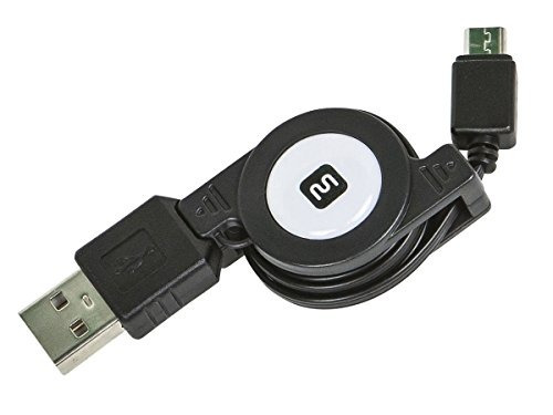 Monoprice - Cable Usb 20 Retráctil - Un Macho A Micro B Mach