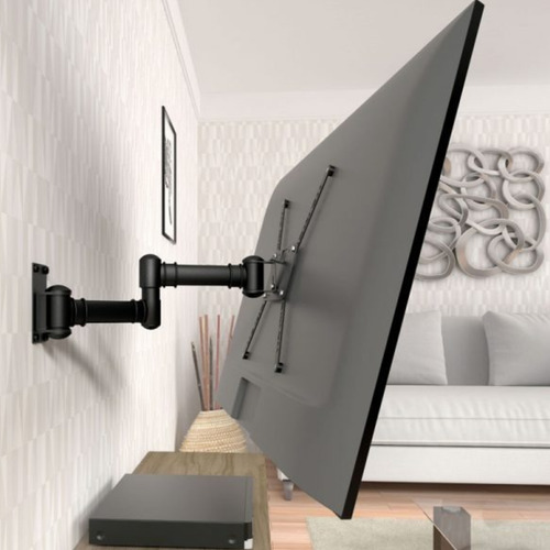 Suporte Tri-articulado Para Tv E Monitor Com Braço Longo Preto