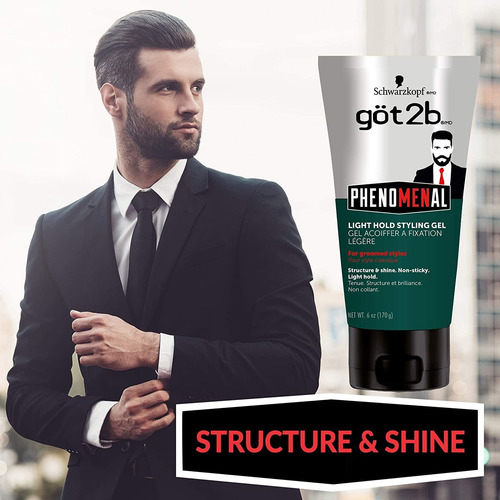Got2b Gel Para El Cabello De Estilo Fenomenal De Luz, 6 Onza