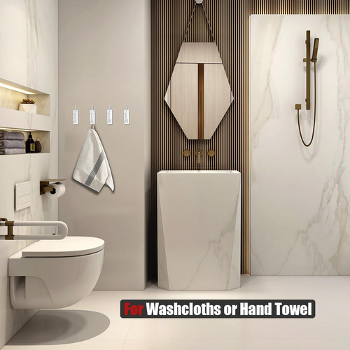 Ath200-wh-p4 - Gancho De Pared Autoadhesivo Para Toallas, Co