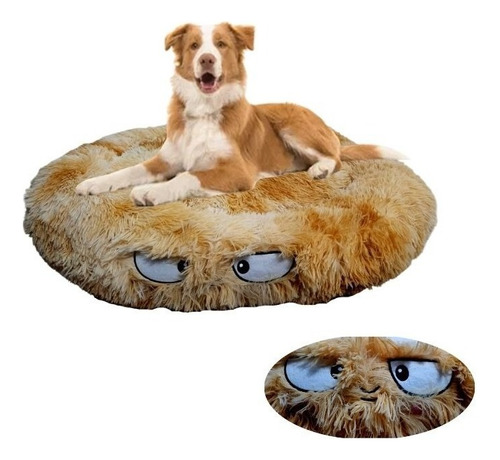 Cama Cojín De Felpa Suave Para Mascota Perro Y Gato 80cm Color .4584 Beige