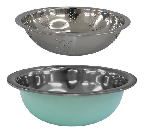 Set X5 Bowls Ensaladeras Escurridor De V